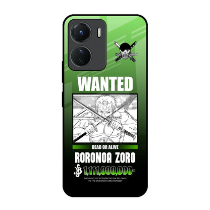 Zoro Wanted Vivo Y16 Glass Back Cover Online