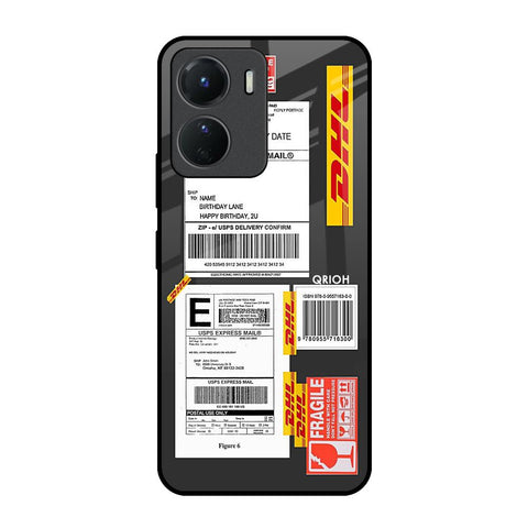 Cool Barcode Label Vivo Y16 Glass Back Cover Online