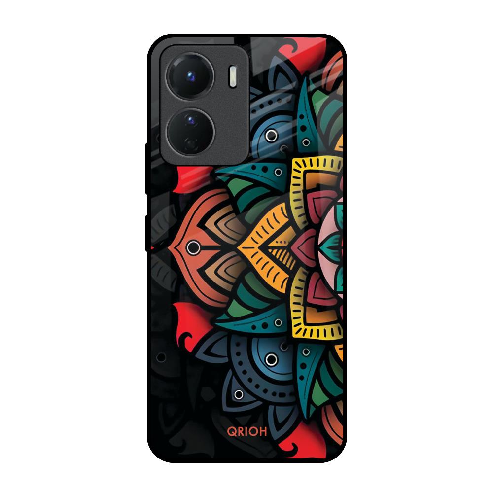 Retro Gorgeous Flower Vivo Y16 Glass Back Cover Online