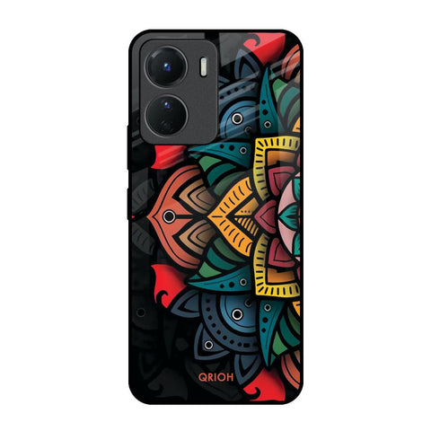 Retro Gorgeous Flower Vivo Y16 Glass Back Cover Online