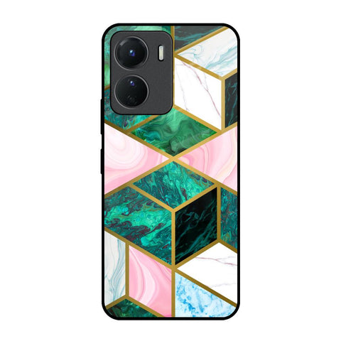 Seamless Green Marble Vivo Y16 Glass Back Cover Online