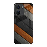 Tri Color Wood Vivo Y16 Glass Back Cover Online