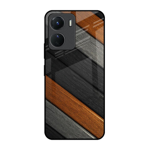 Tri Color Wood Vivo Y16 Glass Back Cover Online