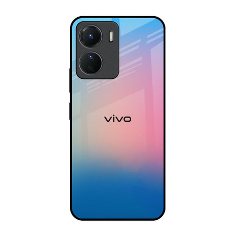 Blue & Pink Ombre Vivo Y16 Glass Back Cover Online