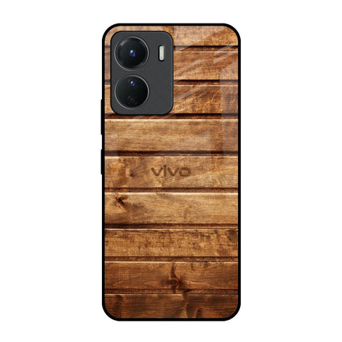 Wooden Planks Vivo Y16 Glass Back Cover Online