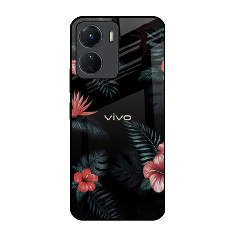 Tropical Art Flower Vivo Y16 Glass Back Cover Online