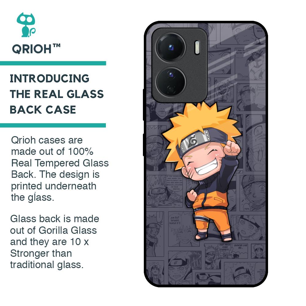 Orange Chubby Glass Case for Vivo Y16