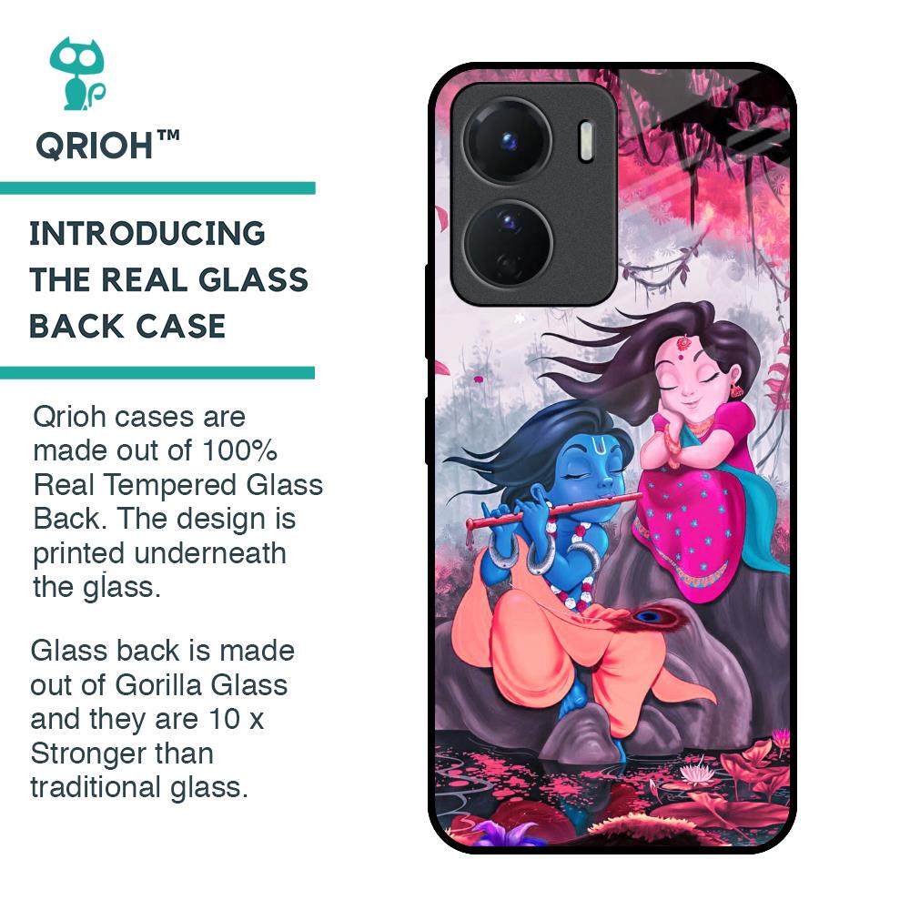Radha Krishna Art Glass Case for Vivo Y16