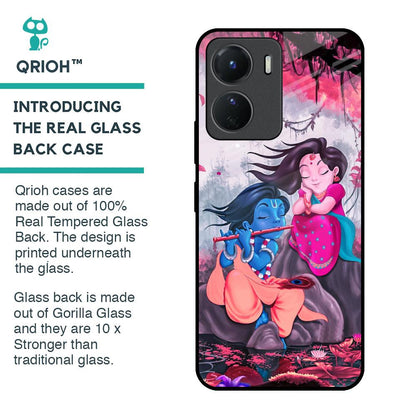 Radha Krishna Art Glass Case for Vivo Y16