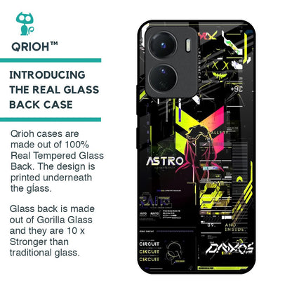Astro Glitch Glass Case for Vivo Y16