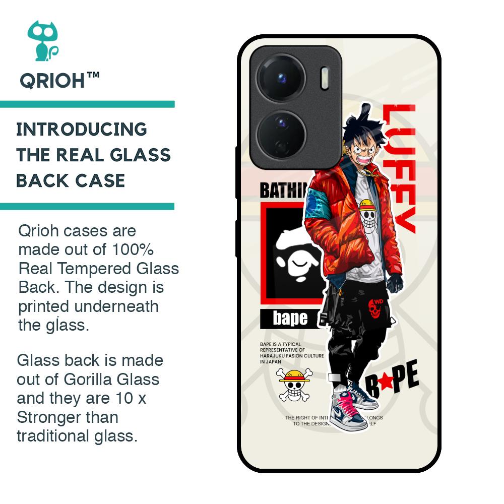 Bape Luffy Glass Case for Vivo Y16