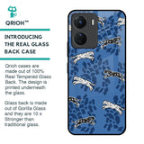 Blue Cheetah Glass Case for Vivo Y16