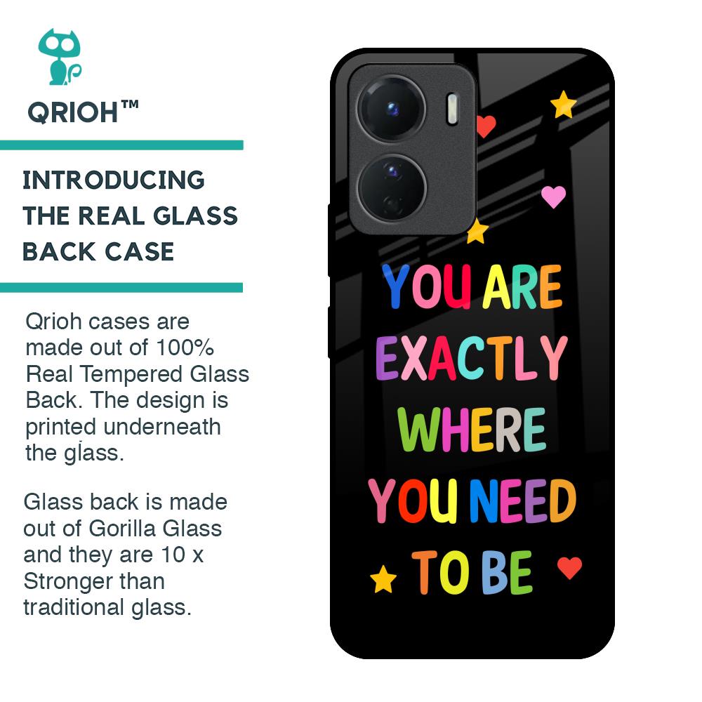Magical Words Glass Case for Vivo Y16
