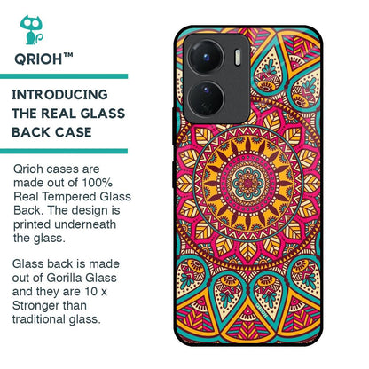 Elegant Mandala Glass Case for Vivo Y16