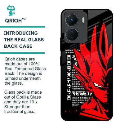 Red Vegeta Glass Case for Vivo Y16