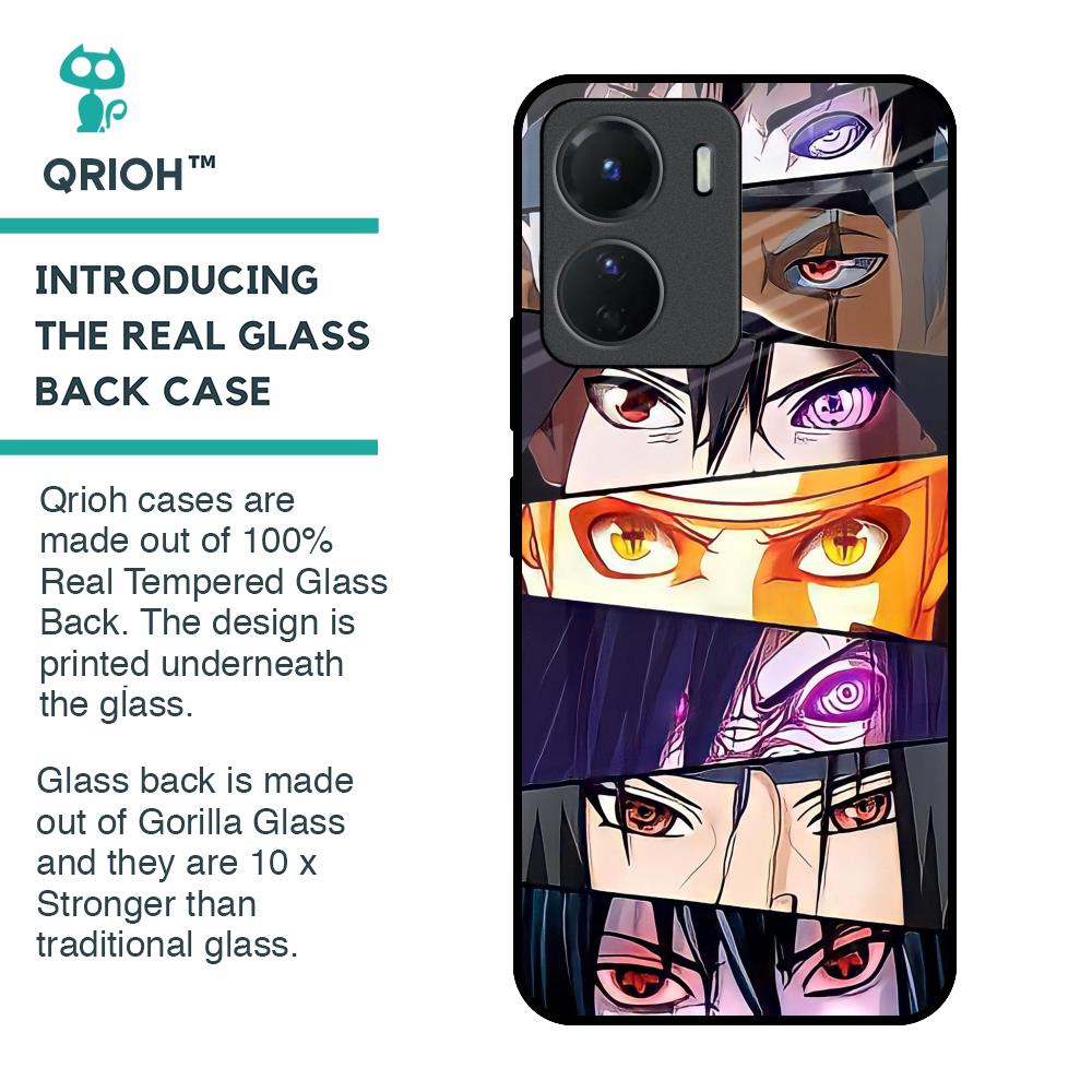 Anime Eyes Glass Case for Vivo Y16