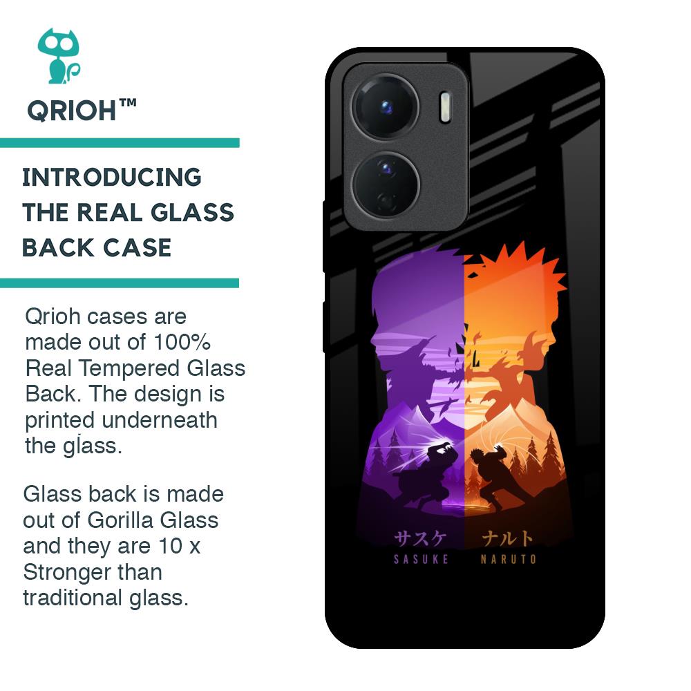 Minimalist Anime Glass Case for Vivo Y16