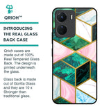 Seamless Green Marble Glass Case for Vivo Y16