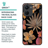 Lines Pattern Flowers Glass Case for Vivo Y16