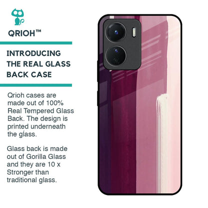 Brush Stroke Art Glass Case for Vivo Y16