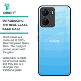 Wavy Blue Pattern Glass Case for Vivo Y16