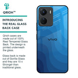Blue Wave Abstract Glass Case for Vivo Y16