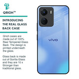 Vibrant Blue Texture Glass Case for Vivo Y16