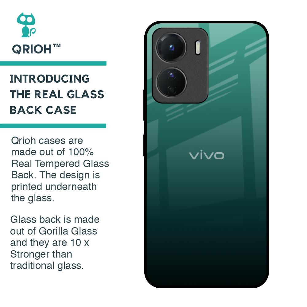 Palm Green Glass Case For Vivo Y16