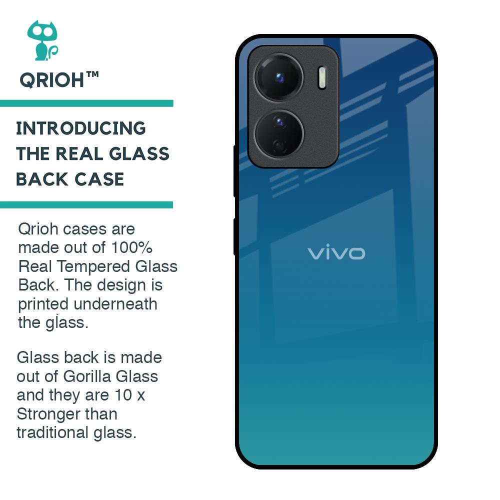 Celestial Blue Glass Case For Vivo Y16