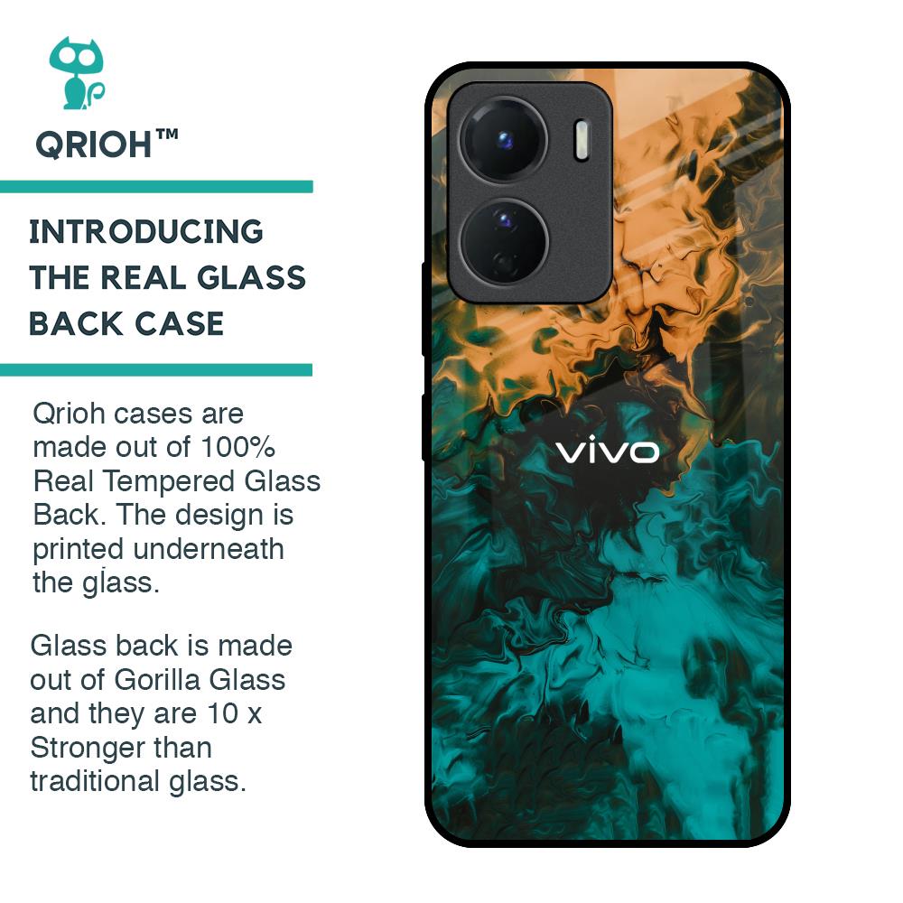 Watercolor Wave Glass Case for Vivo Y16