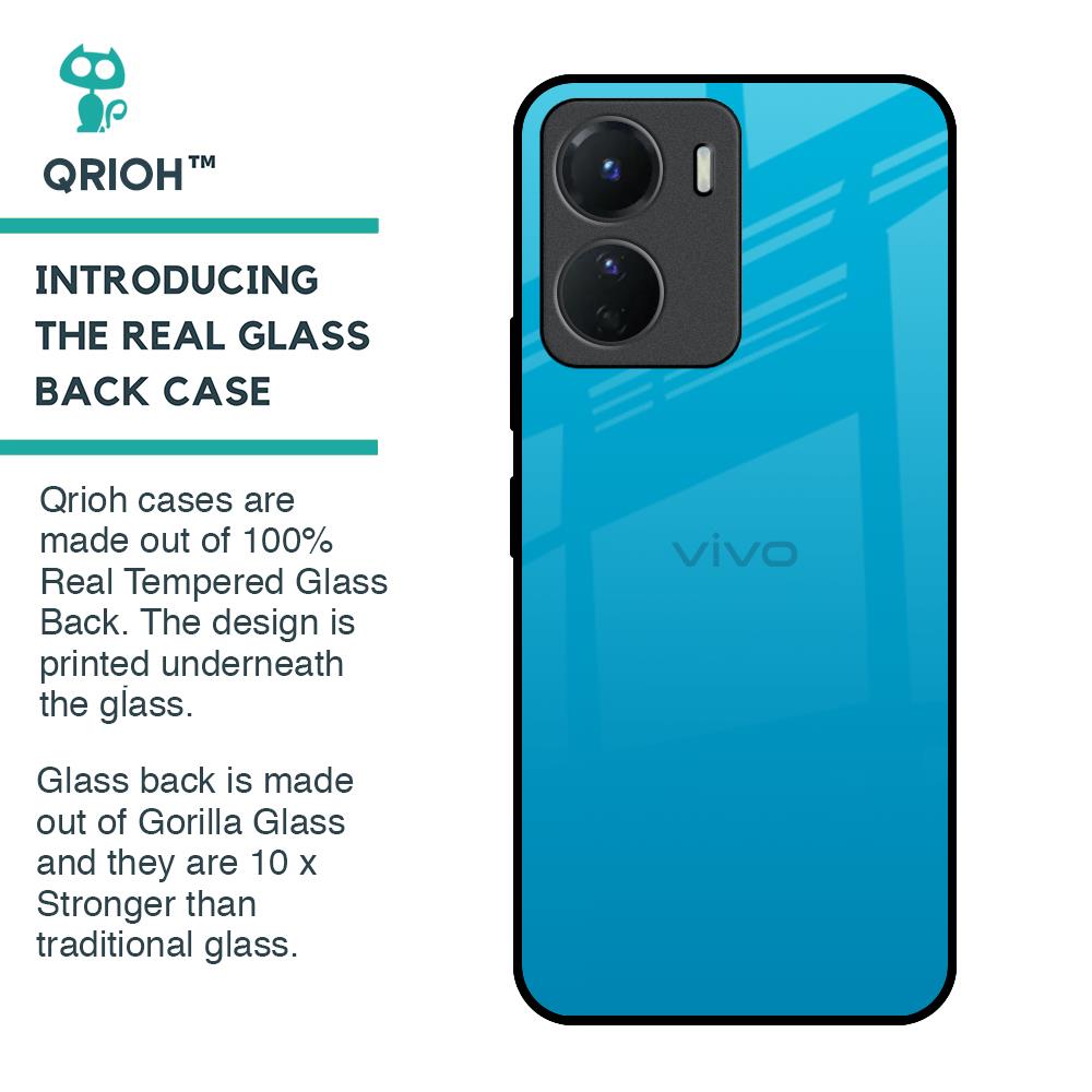 Blue Aqua Glass Case for Vivo Y16