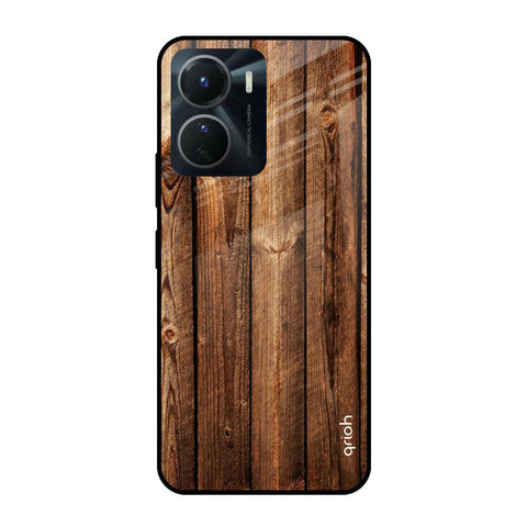 Timber Printed Vivo Y16 Glass Cases & Covers Online