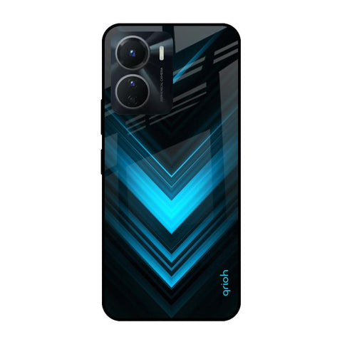 Vertical Blue Arrow Vivo Y16 Glass Cases & Covers Online