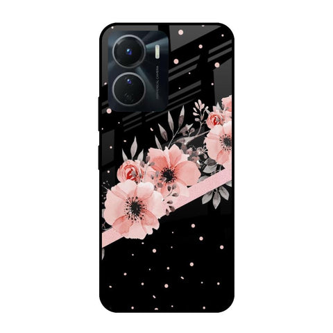 Floral Black Band Vivo Y16 Glass Cases & Covers Online