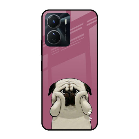 Funny Pug Face Vivo Y16 Glass Cases & Covers Online