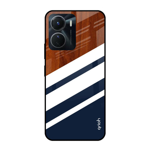 Bold Stripes Vivo Y16 Glass Cases & Covers Online