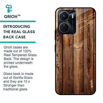 Timber Printed Glass case for Vivo Y16