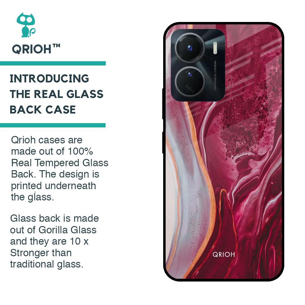Crimson Ruby Glass Case for Vivo Y16