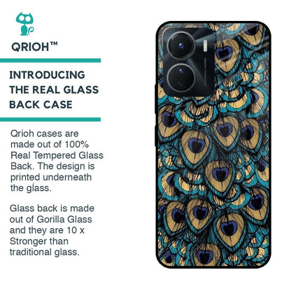Peacock Feathers Glass case for Vivo Y16