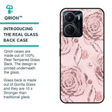 Shimmer Roses Glass case for Vivo Y16