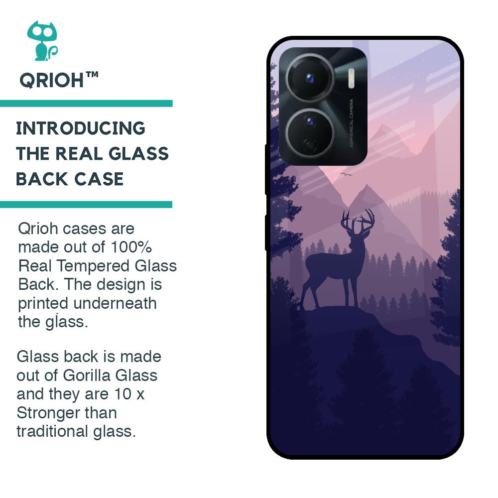 Deer In Night Glass Case For Vivo Y16