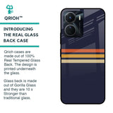 Tricolor Stripes Glass Case For Vivo Y16