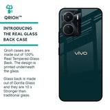 Hunter Green Glass Case For Vivo Y16