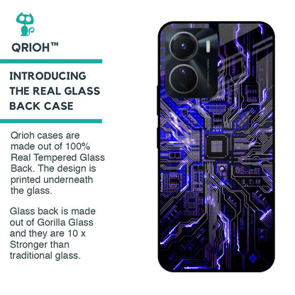 Techno Color Pattern Glass Case For Vivo Y16