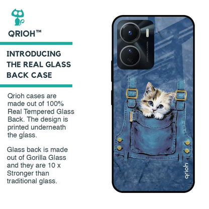 Kitty In Pocket Glass Case For Vivo Y16