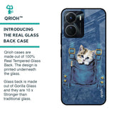 Kitty In Pocket Glass Case For Vivo Y16