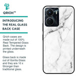 Modern White Marble Glass case for Vivo Y16