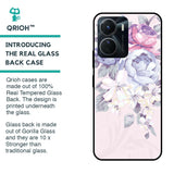 Elegant Floral Glass case for Vivo Y16