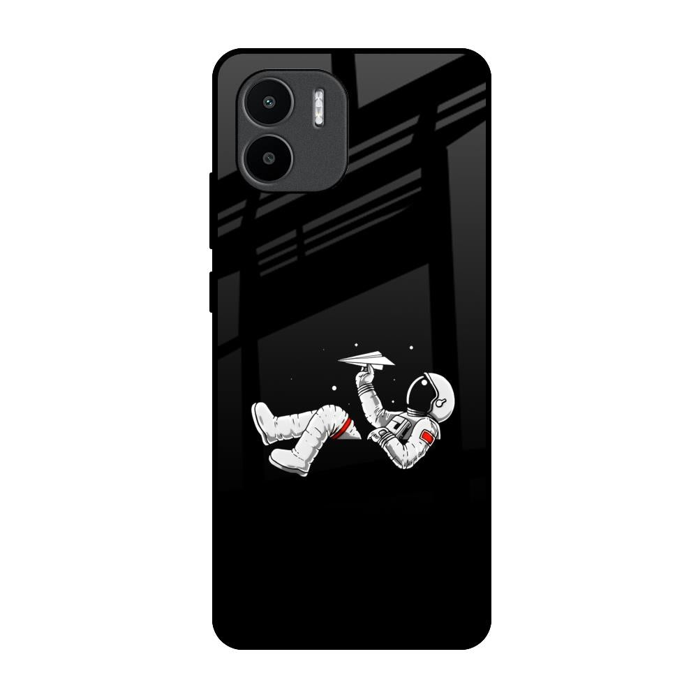 Space Traveller Redmi A1 Glass Back Cover Online