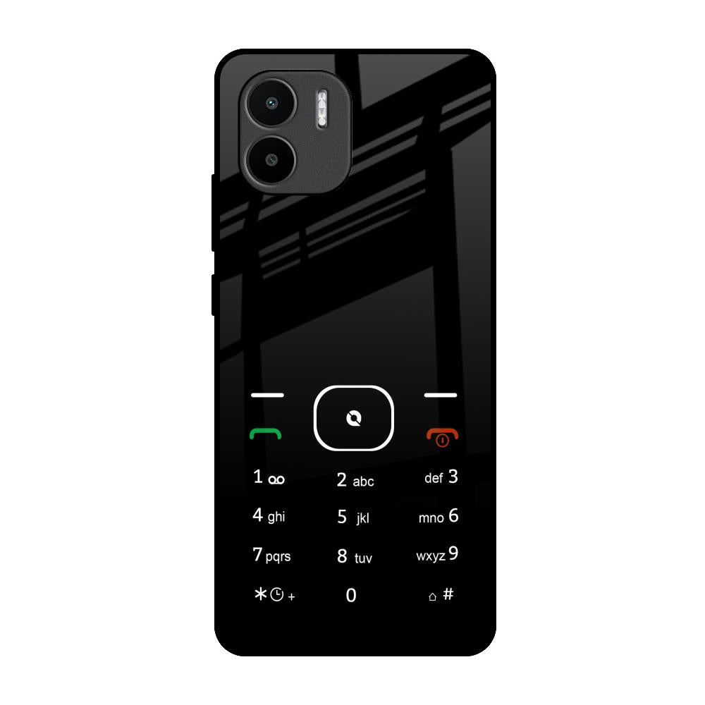 Classic Keypad Pattern Redmi A1 Glass Back Cover Online